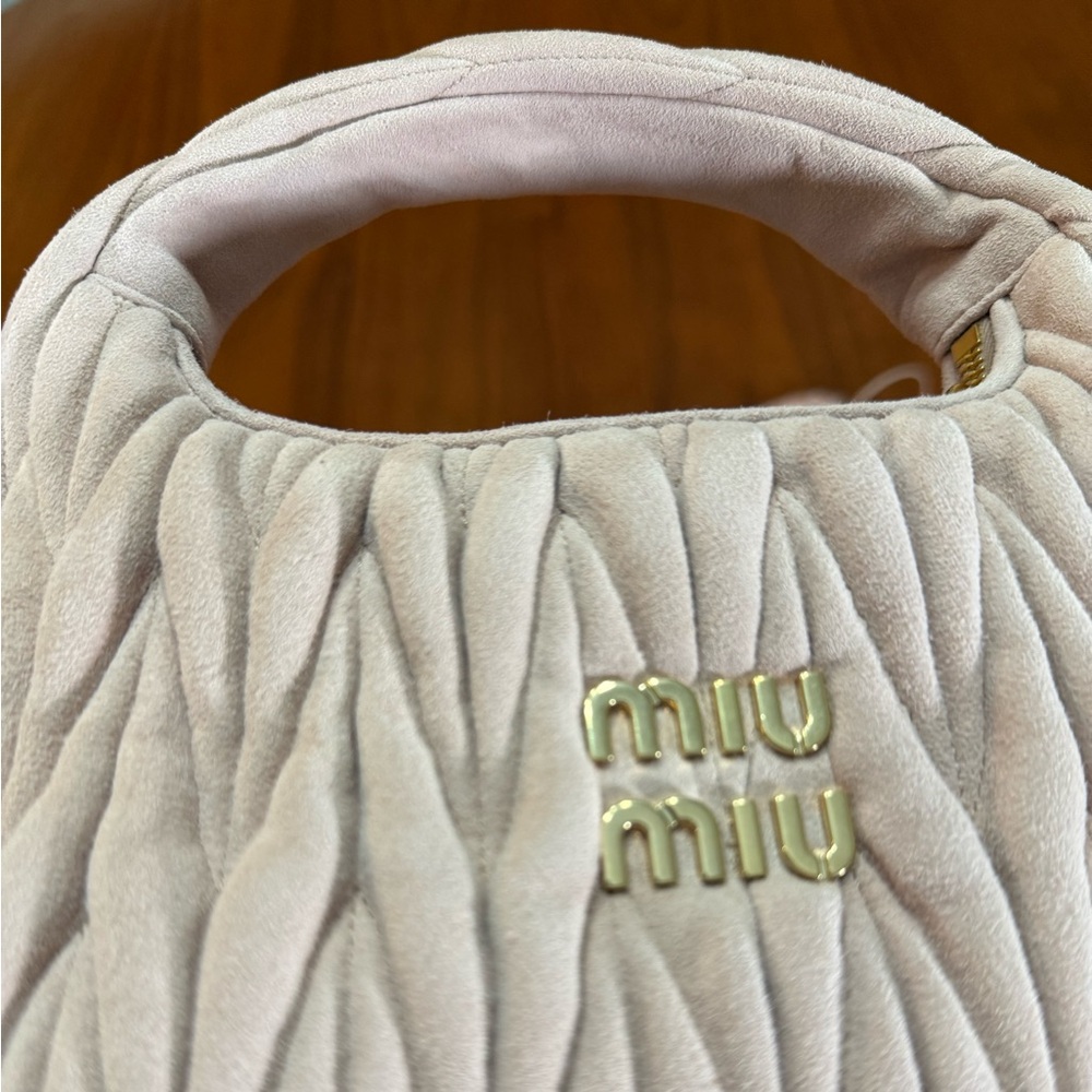 Miu Miu Blush Pink Quilted Shoulder Bag with Gold Hardware - Picture 10 of 16